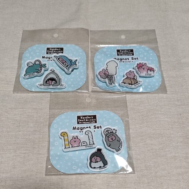 Amazon.co.jp: カナヘイ ピスケ&うさぎ 水族館限定 マグネット セット